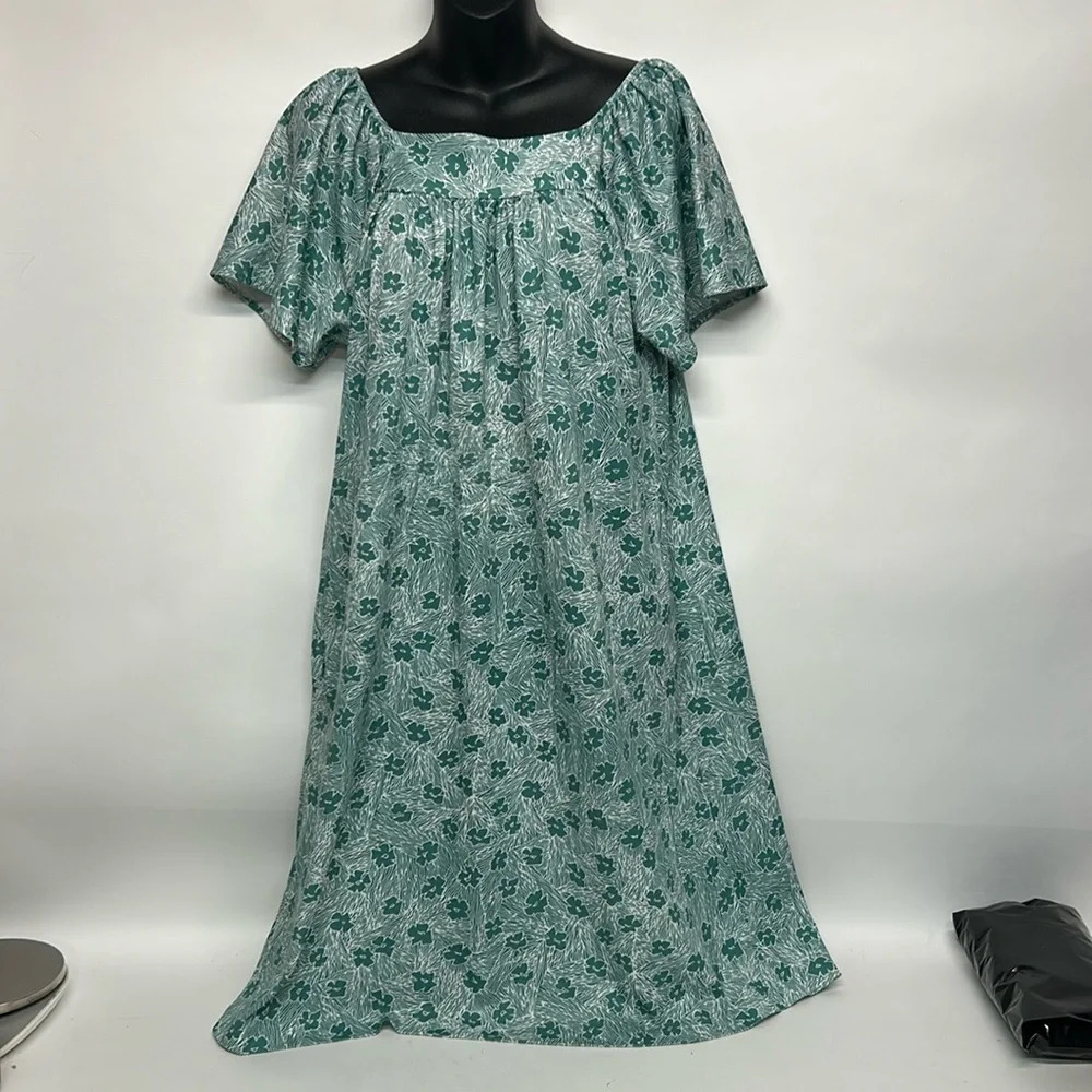 Vintage house dress moo moo one pocket